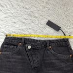 BLANK NYC  Women’s overlap fly button up black denim shorts size 28 Photo 2