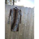 Grecerelle Tiger‎ Print Bodycon Dress Size Small animal long sleeve club summer Brown Photo 6