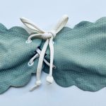 Marysia Riviera Bikini Swim Top Strapless Green Shimmer Size Large NEW Photo 2