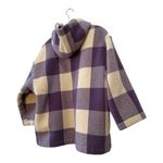 United Colors Of Benetton Hooded Wool Coat Purple Plaid Women’s 38 Photo 10