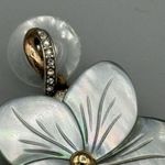 Brighton Neptune's Rings Shell Flower 2 Tone Post Drop Earrings Mother of Pearl Photo 3