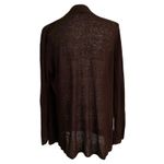 Eileen Fisher Size PL LP Large Petite Organic Linen Cardigan Sweater Brown Photo 1