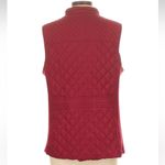 J. Jill Red Wine Quilted Sleeveless Vest Lightweight Outdoors Preppy Size Large Photo 3