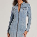 Windsor Sweet Looking Long Sleeve Denim Mini Dress Photo 2