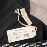 By Together  NWT black chiffon silver sequin loose fit blouse size small Photo 6