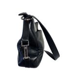 Etienne Aigner  Black Leather Shoulder Bag Purse Silver Hardware Everyday Purse Photo 2