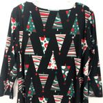 North Pole 3/4 Sleeve Christmas Sleep Shirt Size Large Black Photo 6