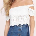 Tobi crop eyelet off the shoulder top Photo 0