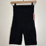 Quince ‎ Ultra Form Black Maternity Postpartum Bike Shorts XS Photo 1