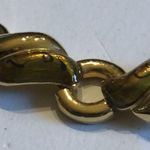 Vintage Gold Tone Retro Link Shimmer Enamel Boho Necklace Photo 3