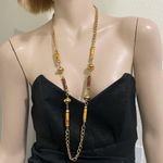 Vintage 1995 AVON Sienna Sunset Necklace Beaded Chain 36” Necklace Photo 1
