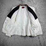 Sassco‎ Blazer Women's Size 10 White Brown Black Gold Buttoned Vintage Coat Photo 3