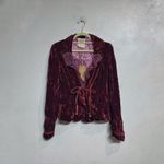 Lulumari  Burgundy Vintage Velvet Jacket Sz L NWT Photo 1