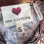 One Clothing long flare sleeve open back boho pattern top size small Photo 4