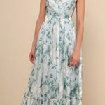 Lulus Soiree Perfection Light Blue Floral Ruffled Tiered Maxi Dress Photo 0