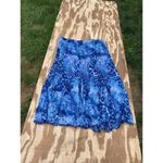 Ruby Rd  Swirl Blue‎ Cottage Summer Spring Boho Peasant Maxi Skirt Size 14 Photo 5