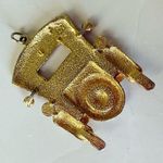 Vintage Red Gold Tone Antique Car Truck Necklace Pendant Jewelry Photo 4