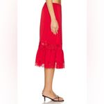 frankie's bikinis Hideaway Satin Midi Skirt in Cherry Photo 2