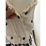 Anthropologie  LEIFNOTES White Black Mirror Dots Sleeveless Ruffles Maxi Dress 0 Photo 11