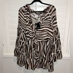 MISA Los Angeles Tallulah Dress Brown Zebra Size XS Animal Print Party Vegas Photo 3