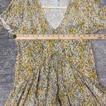 Atelier Rêve Yellow and Blue Patterned Mini Dress With Shoulder Pads Sample Size 6 Photo 4