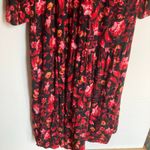 Terra & Sky  Womens 14W Black Floral Midi Dress Dark Romantic Cottage Whimsigoth Photo 11