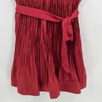 Alexis  Marilou Crinkle Burgundy Red Mini Dress Size Large NWT (Broken Zipper)‎ Photo 4
