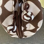 Stephanie Johnson Brown and Pale Pink Heart ML Traveler Cosmetics Case Photo 15