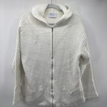 Fresh Produce White Waffle Zip Front Jacket Hood Lightweight Oversized XL Cotton Photo 0