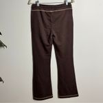 Edikted Sweatpants Women M Brown Exposed Stitching Flared Y2K Rope Tie Casual Photo 1