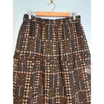 Isabel Marant Etoile Diya Tiered Maxi Skirt Size 12 Black Brown Printed Photo 4
