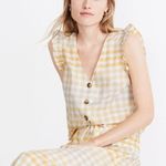 Madewell  Ruffle Button-Front Tank in Ombré Gingham Photo 0