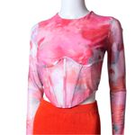 Bardot  Mesh Floral Corset Top Photo 4