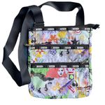 LeSportsac NWOT  printed crossbody with 3 pockets  in‎ multicolored music print Photo 0