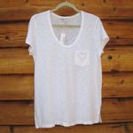 James Perse NWT White Deep Scoop Pocket T Shirt Photo 1