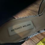 Antonio Melani Hilloray open toed dress heels leather suede snake print heel 9 Photo 4