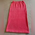 Free People  Women's Midi Ribbed Skirt Vibrant Coral Size Medium Summer Beach Photo 0