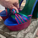 Azalea Wang Blue and Pink High Heels with Ankle Strap NWB Size 6 Photo 0