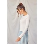 idem Ditto  Twisted Backless Long Sleeve Knit Top Photo 5