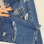 Tommy Hilfiger Vtg Y2K  Distressed Jeans Sz 6 Back Logo Patch Straight Leg Photo 5