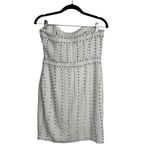 Aidan Mattox  White Strapless Studded Mini Dress Photo 4