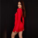 House Of CB ‎ 'Camille' Scarlet Real Silk Cutout Mini Dress NWOT size M Photo 6