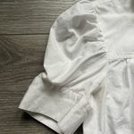 Diane Von Furstenberg  White Kailey Puff Sleeve Ruffle Button Down Top Cotton 4 Photo 3