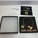ALEX AND ANI  Energy Bangle Expandable Bracelet Sunflower With Original Case Photo 0