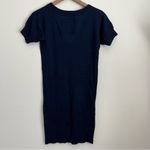 Abercrombie & Fitch navy blue V neck fitted tunic dress silk blend knit y2k soft Photo 2
