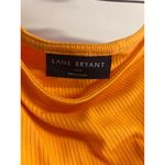 Lane Bryant  22/24 orange one shoulder rib tie side slinky dress Photo 3