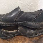 Earth Origins Size 9.5 Leather Slip On Elsie VNC Loafer Womens Black Welltek Photo 0