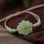 Green Lotus Beaded Bracelet Symbolizes Peace and Beauty Photo 0
