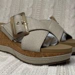 Yellow Box Adaline Platform Wedge Sandals in Taupe Photo 4