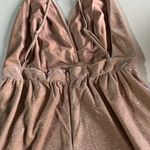 Symphony  (L) LONG GOLD FORMAL GLITTER DRESS WITH CRISS CROSS SPRAPS PRE-OWNED Photo 4
